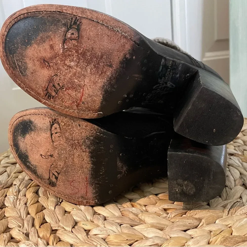 Freebird by Steven Swiss Brown Leather Ankle Booties Women's (Size 7) - Picture 10 of 13